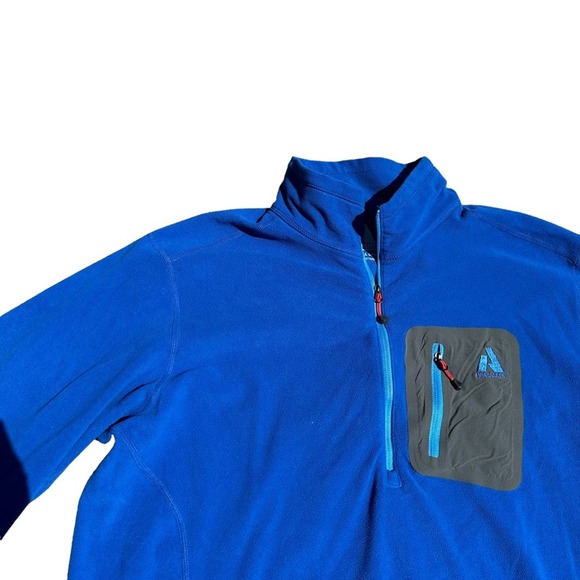 Eddie Bauer First Ascent Fleece Pullover Jacket Women Sweater 1/2 Zip Blue Large - Picture 3 of 12